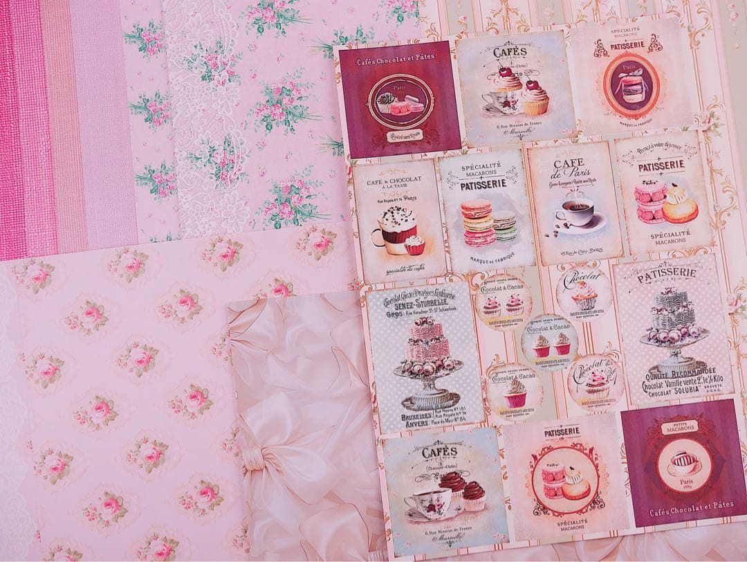 新作全部set♡130枚　A4デザインペーパー＆コラージュシート　ジャーナル