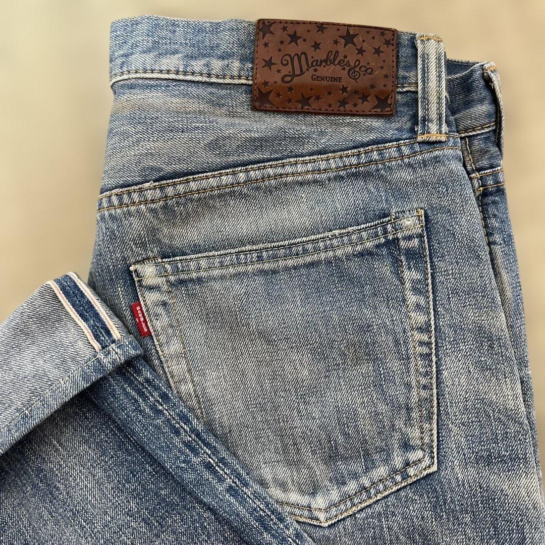 超希少　Marbles デニム　三浦翔平着用　ヴィンテージ　マーブルズ　Ｌ　赤耳