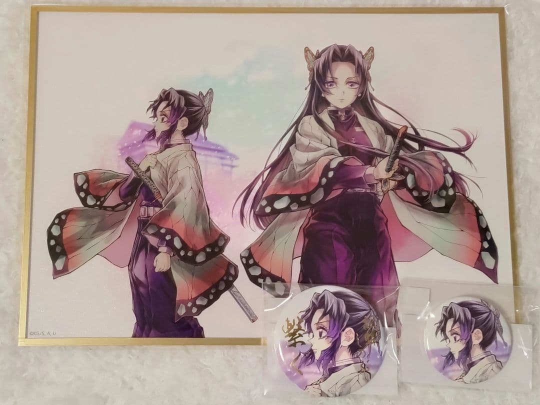 鬼滅の刃 WEBSHOPくじ c106 繋ぐ しのぶとカナエ B賞 アクリル色紙