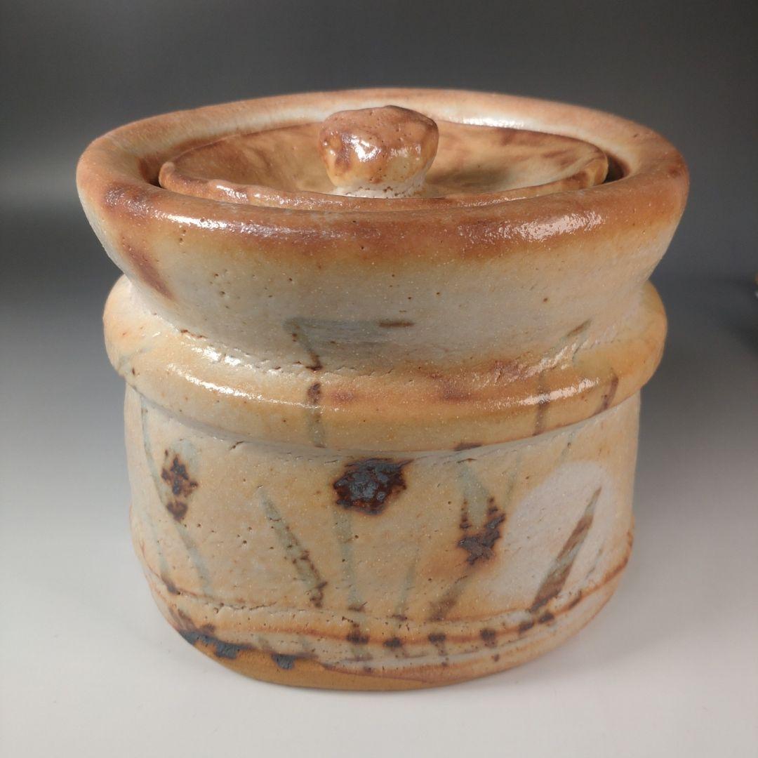 ア208 『菊泉窯　田中源也　作』『志野　水指　共箱』茶道具