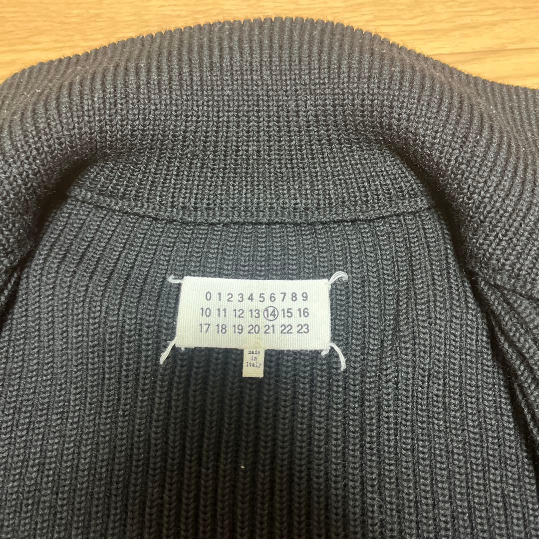 Y*読様 ほぼ新品 マルタン マルジェラ ⑭ドライバーズニット M 黒 スタッフ