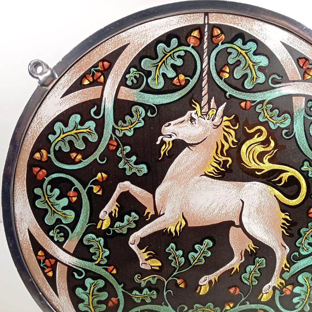 ステンドグラス Unicorn ユニコーン大判 グラスマスターズ社