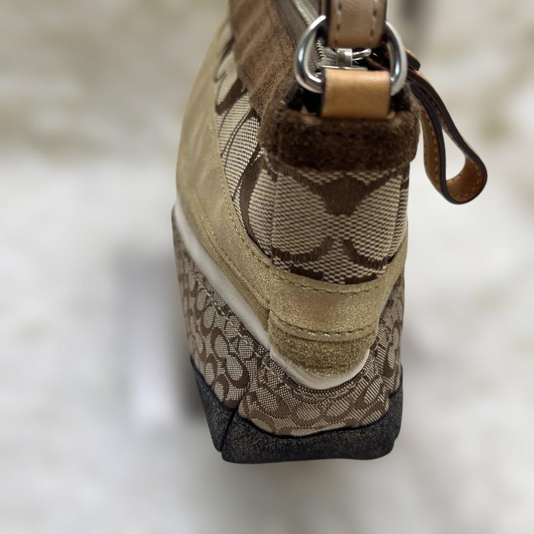 希少 COACH コーチ ミニ アクセサリーポーチ シグネチャー パッチワーク