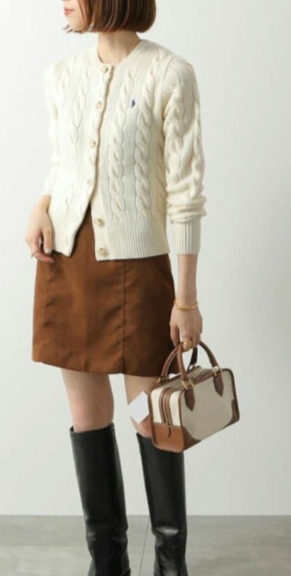 ポロラルフローレン ケーブルニット ウールカシミヤ カーディガンSサイズ