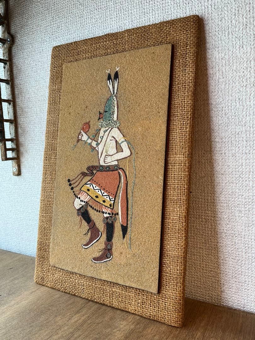 希少　ネイティブ・アメリカン　砂絵　インディアン　サンドアート　ナホバ族