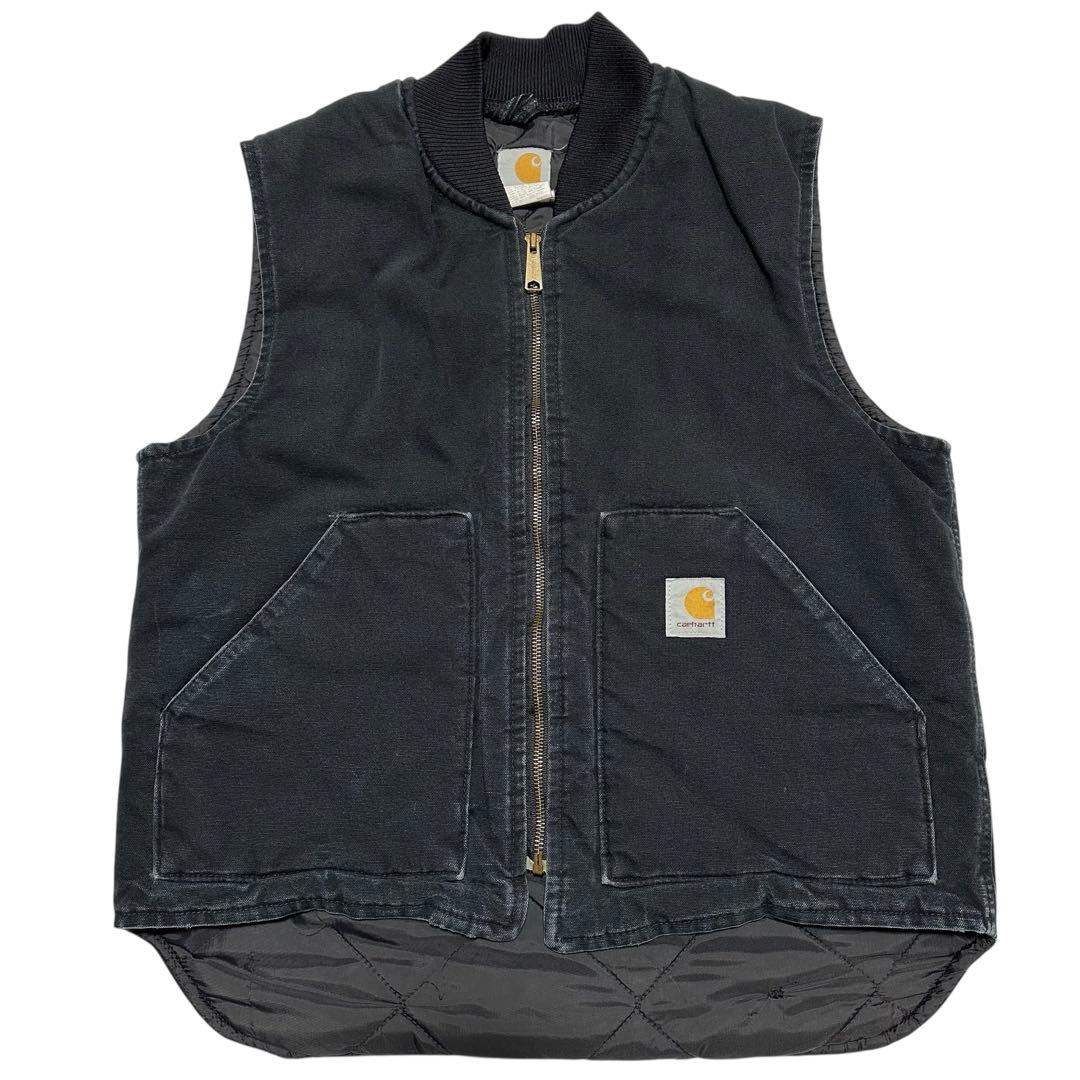 00s USA製 カーハート 腰ゴム　ダックベスト V01BLK