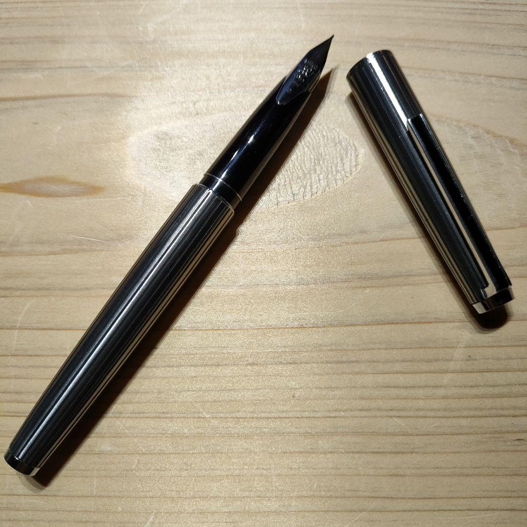 パイロット カスタム 万年筆 18K Fニブ PILOT ストライプ 蝕刻 廃番