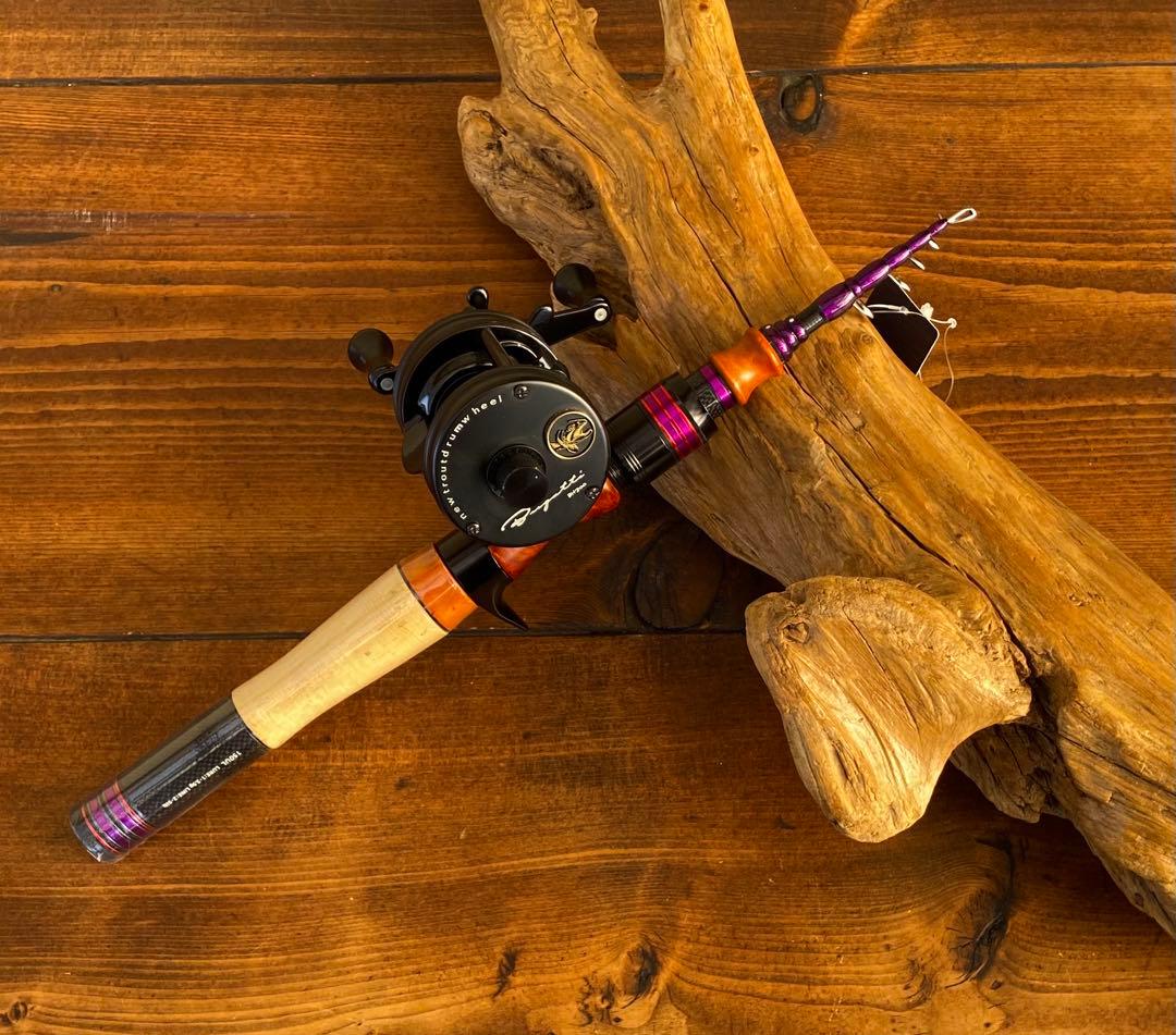 トラウトロッド　テレスコロッド　ウッドグリップ　コンパクトロッド