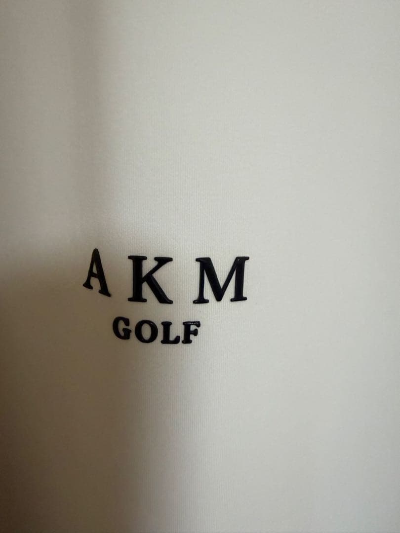 AKM ゴルフ モックネックシャツ 白/黒 2枚組　メンズL