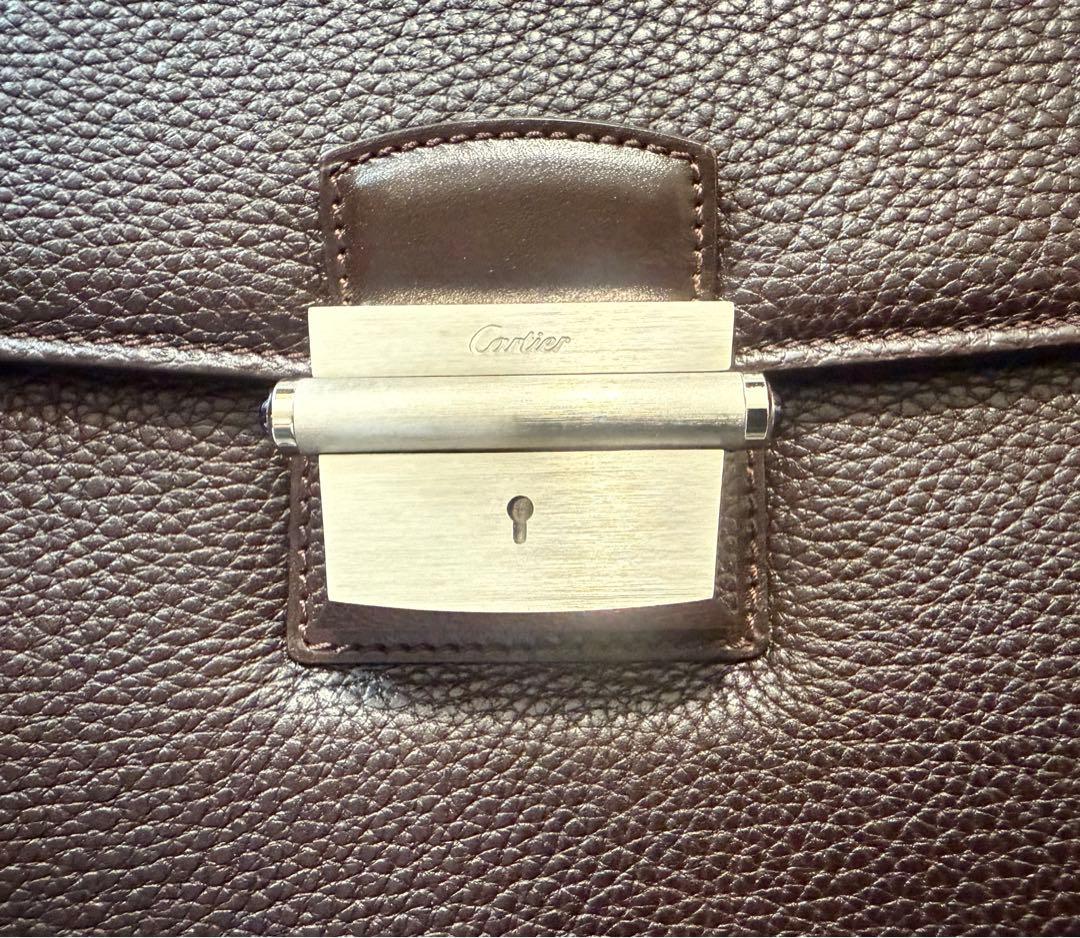 Cartier カルティエ ビジネスバッグ ブラウン 保存袋付き