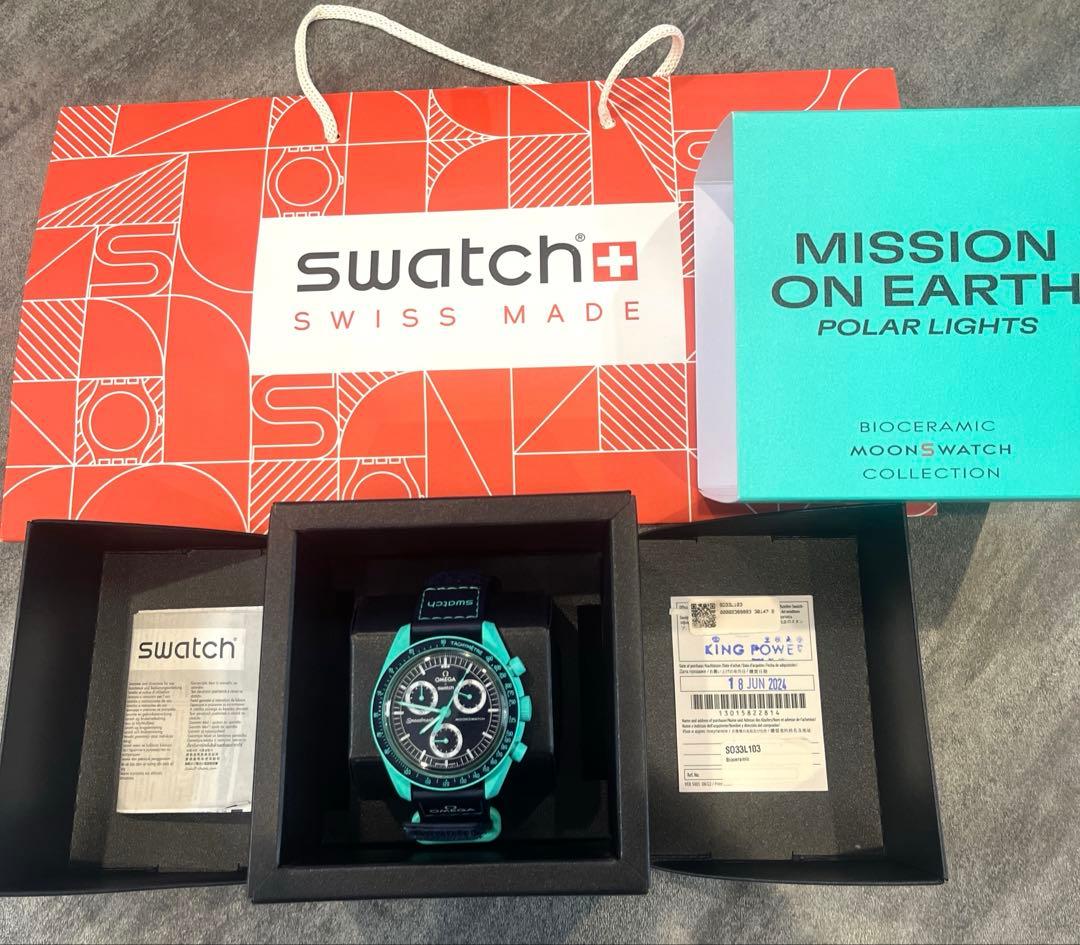 スウォッチ オメガ MISSION ON EARTH POLAR LIGHT