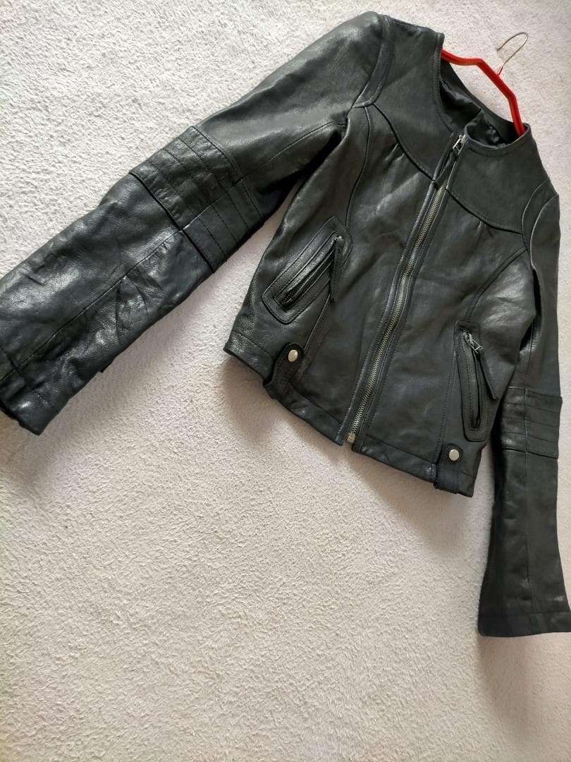 最高級 ラムレザージャケット 38