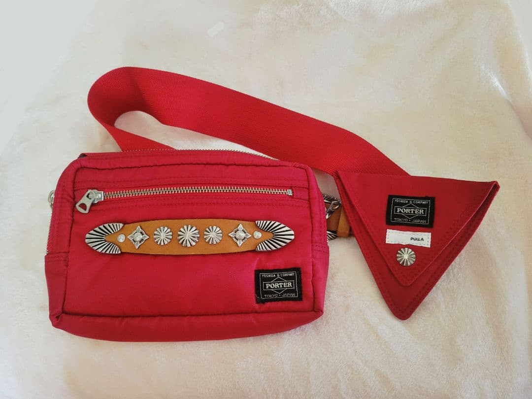 【美品】TOGA PULLA × PORTER ボディーバッグ　レッド