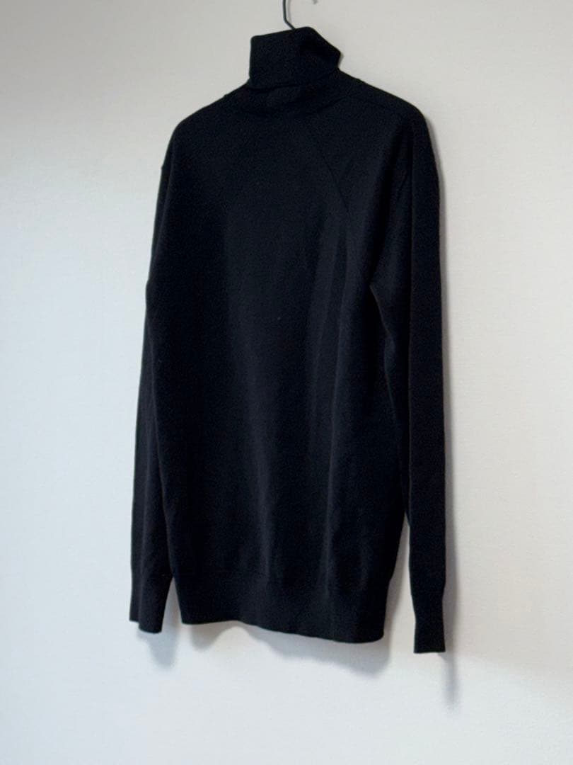 JIL SANDERジルサンダーウール タートルネックニット46 ブラック