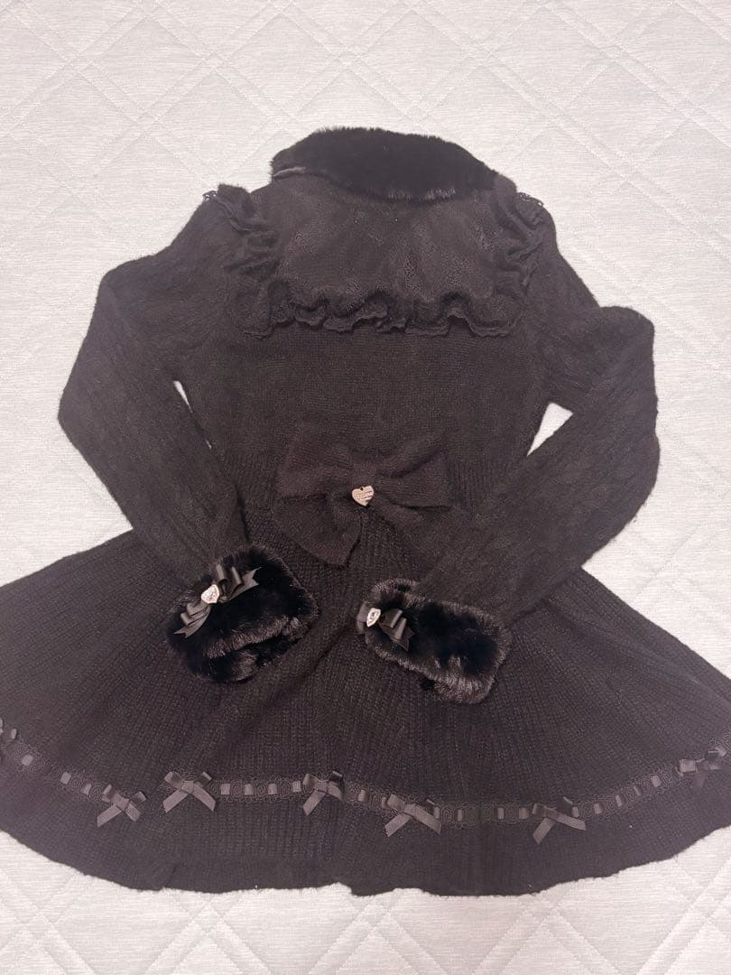 ♡LIZLISA ファーカラーペプラムカーディガン♡