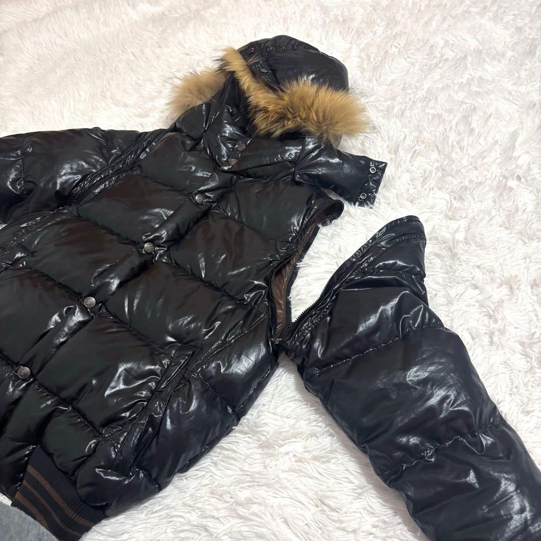y2k 00s fur down jacket grunge 平成　光沢　お兄系