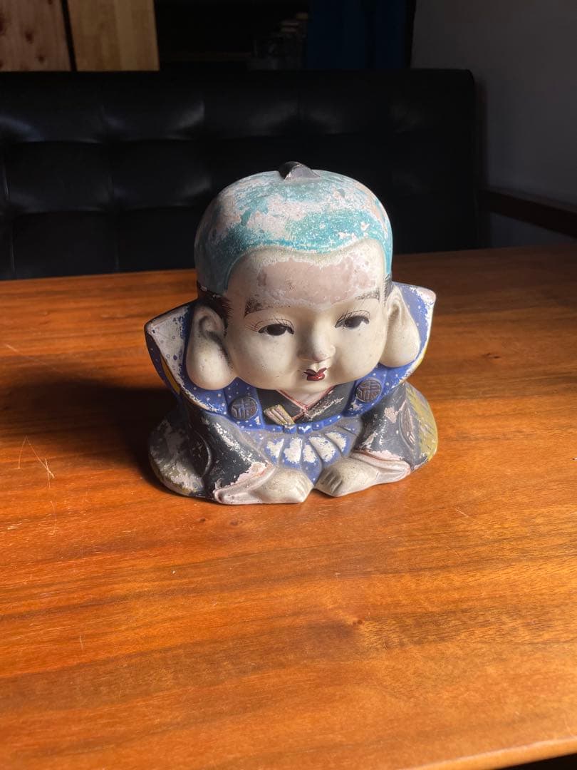 ヴィンテージ 骨董 福助 福助人形 陶器 置物 古物 商売繁盛