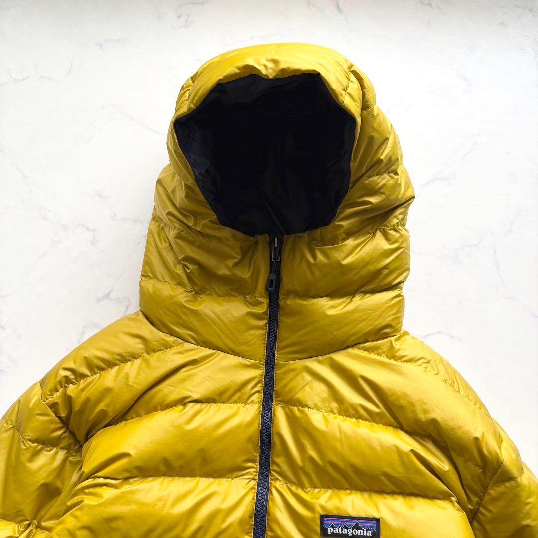 パタゴニア ダウンセーターフーディプルオーバー GOOUT表紙 イエロー L