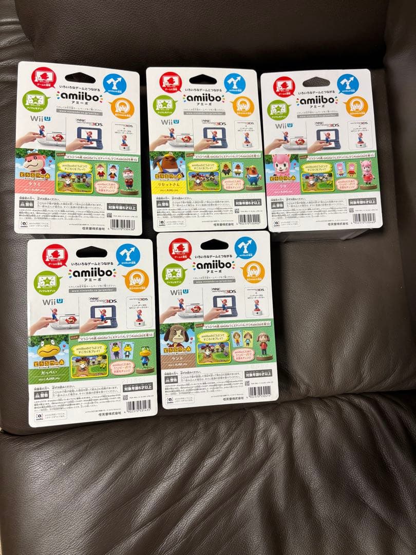 新品未開封　5個セット　どうぶつの森　フィギュア型アミーボ　amiibo