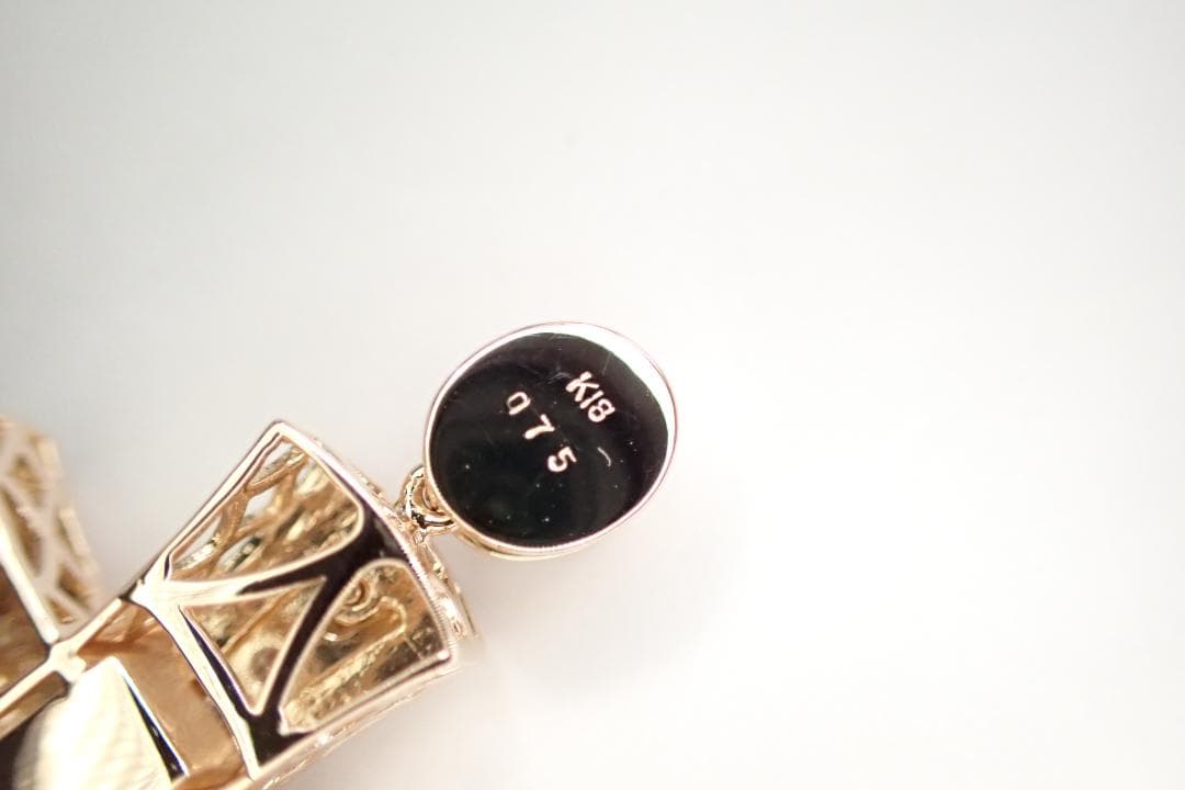 31/美品 ゆきざき YOBIKO ヨビコ K18PG ダイヤ ペンダントトップ