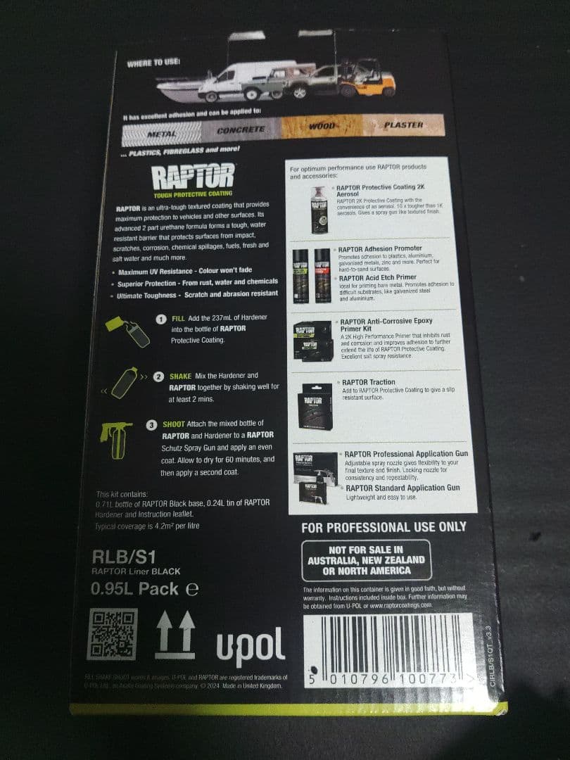 ラプターライナー　1L ブラック