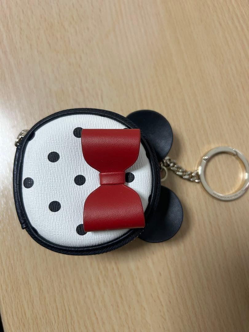 ケイトスペードミニーマウス風ケース キーチェーン付き