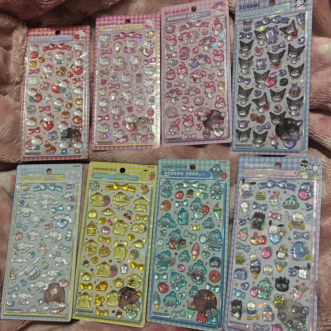 ボンボンドロップシール サンリオ 2弾 正規品 8個セット コンプリートセット