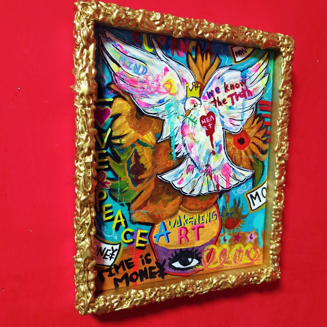 【F3号/手作り額縁入】Symbol of PEACE-平和の象徴-