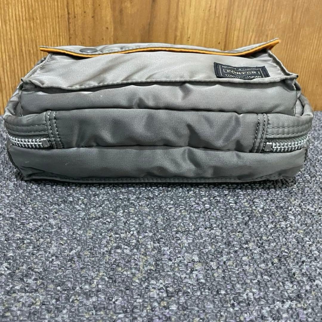 極美品 希少色✨ポーター タンカー ショルダーバッグ ポシェット シルバーグレー
