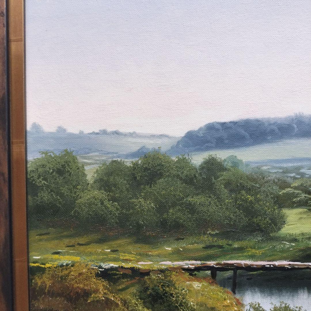 E. Adamov　画 油彩額縁 木製フレーム