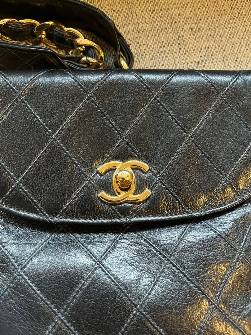 CHANEL ビコローレ　ウエストポーチ　ブラックレザー ショルダー