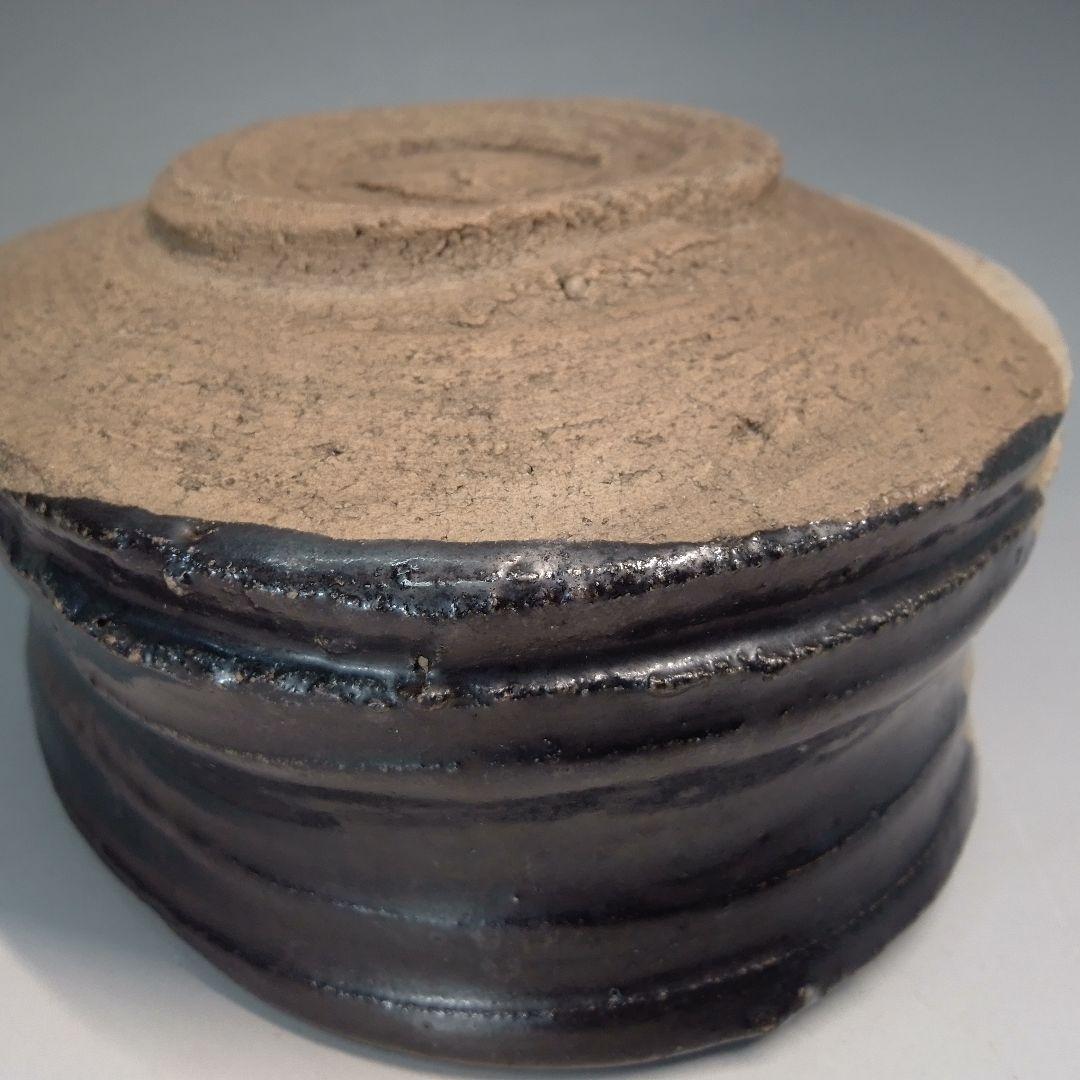 織部　茶碗　黒織部