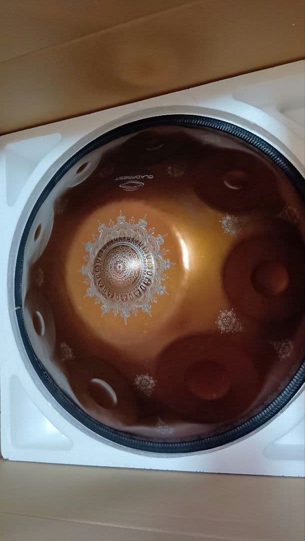 新品ハンドパン 9音 18インチ Gマイナー ヨガ瞑想 楽器スタンド 曼荼羅模様