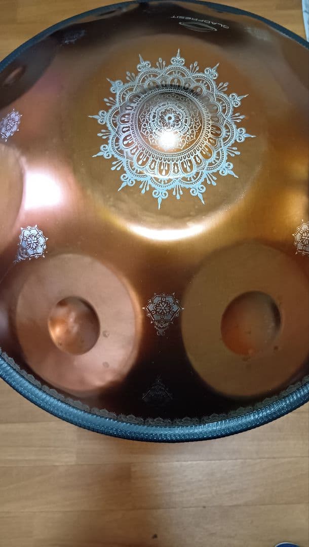 新品ハンドパン 9音 18インチ Gマイナー ヨガ瞑想 楽器スタンド 曼荼羅模様