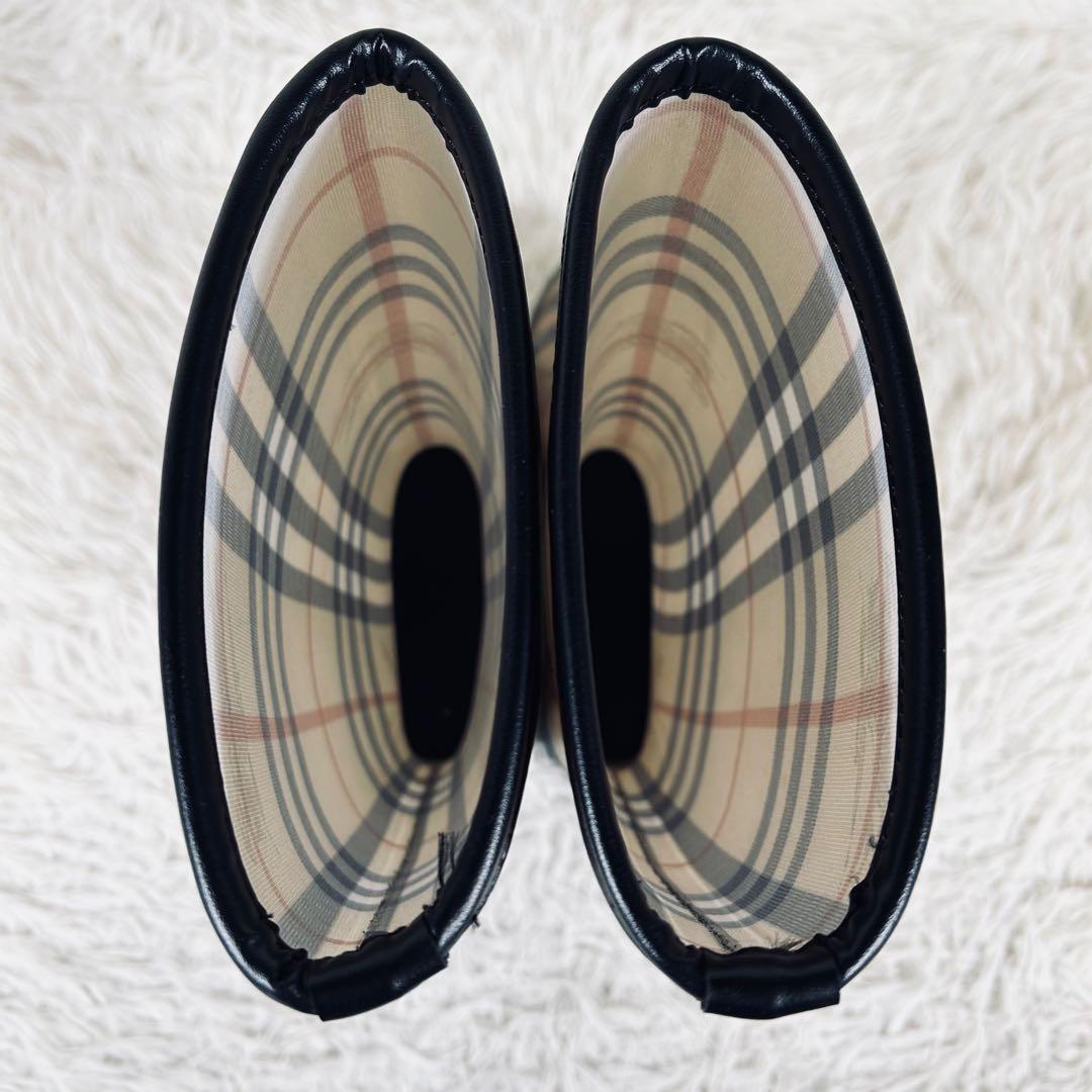美品　Burberr　バーバリー　ノバチェック　レインブーツ　シャドーホース