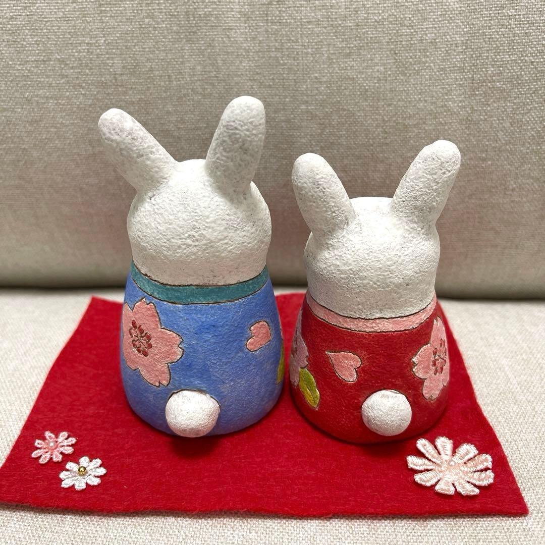 月魚ひろこ　だるまうさぎのお雛様