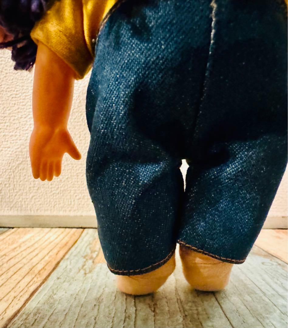 アラレちゃん ぬいぐるみ デニムオーバーオール　ビンテージ