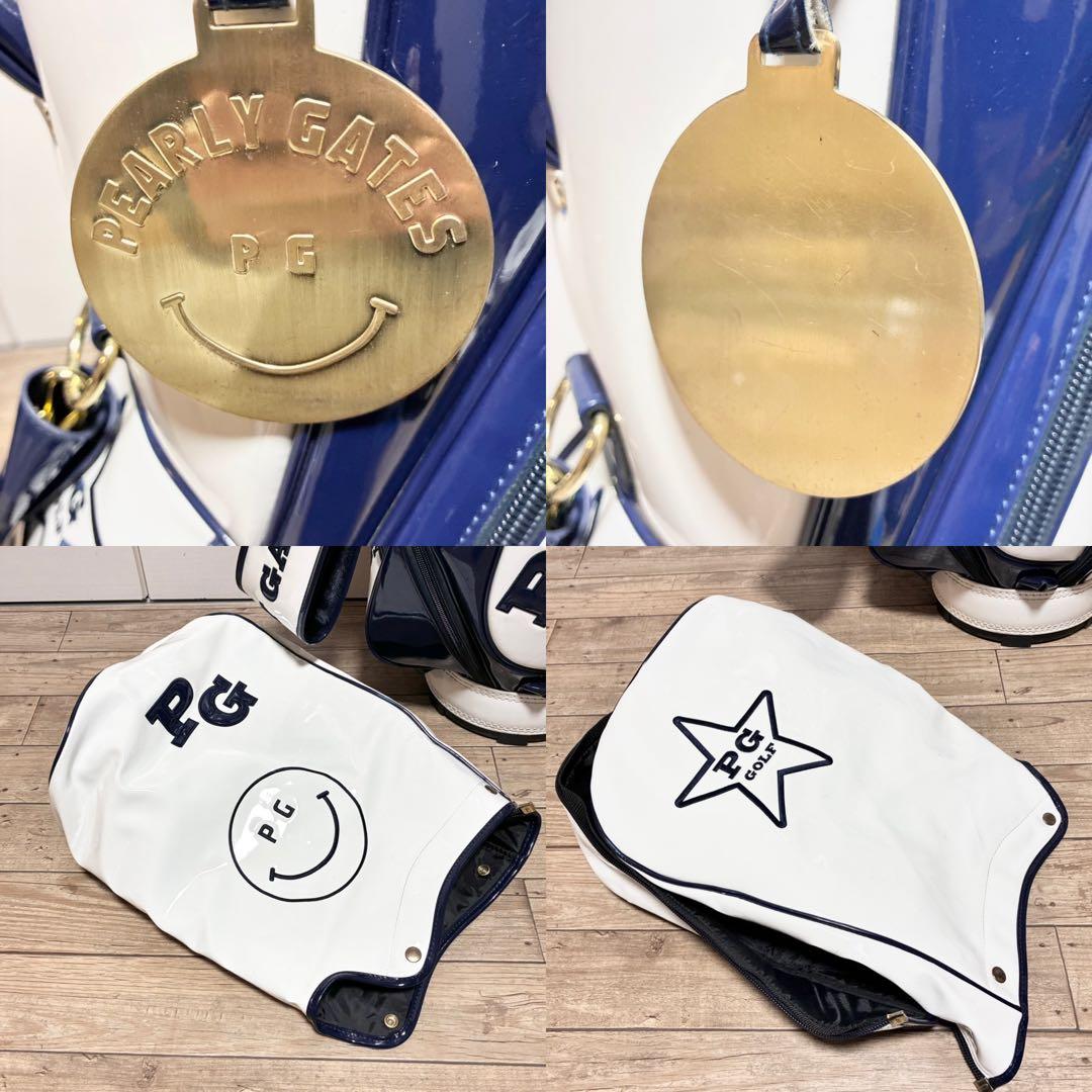 PEARLY GATES キャディバッグ ネイビー/ホワイト