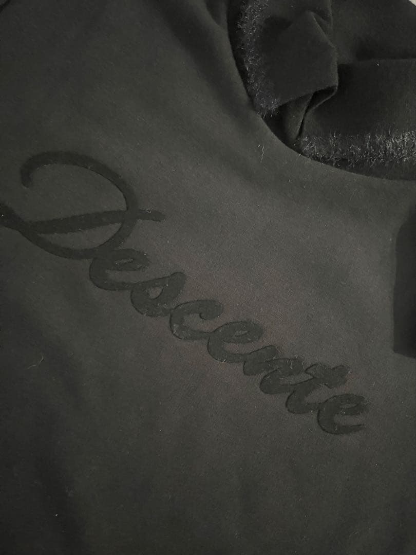 新品　韓国デサントゴルフ　レディース　黒　裏起毛