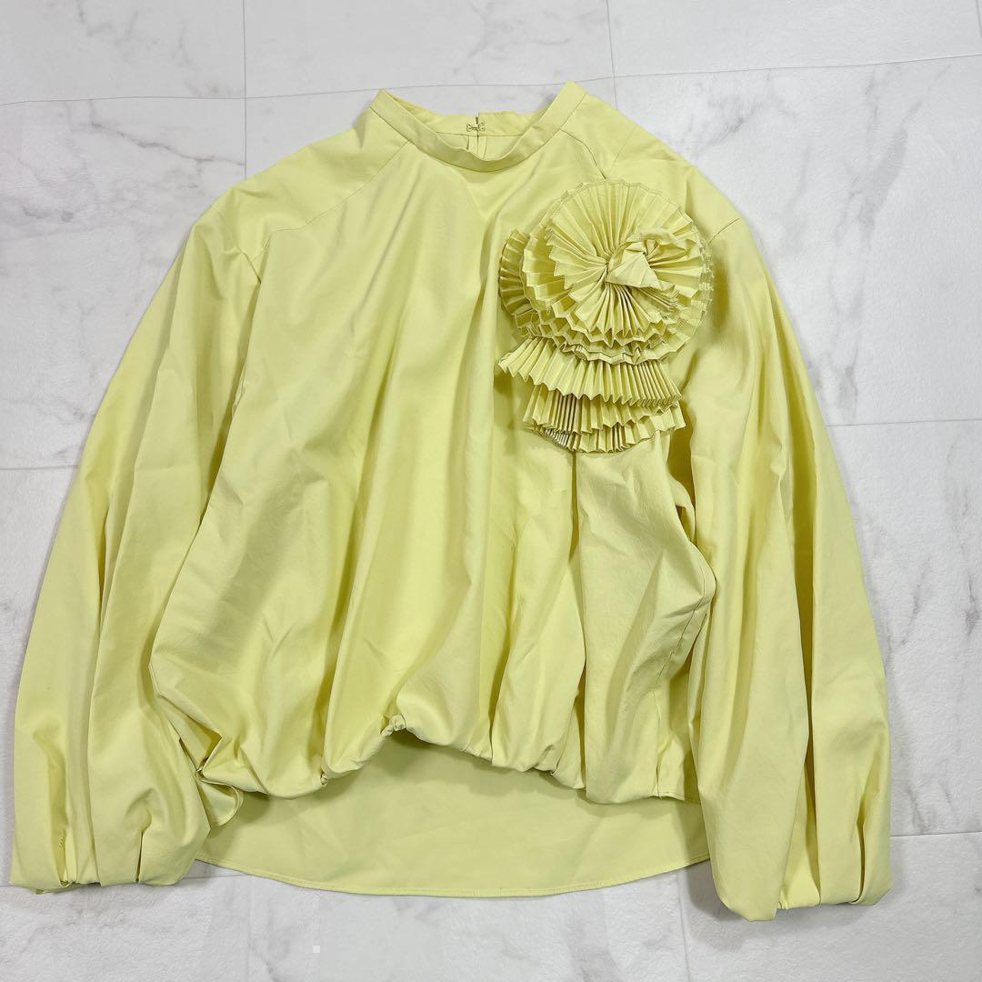 美品ᰔᩚBallsey ポリエステルタイプライター ボリュームブラウス