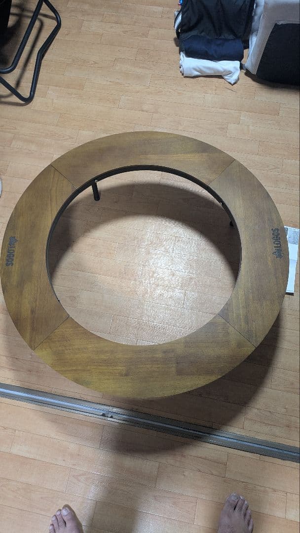 LOGOSアイアンウッド囲炉裏サークルテーブルL