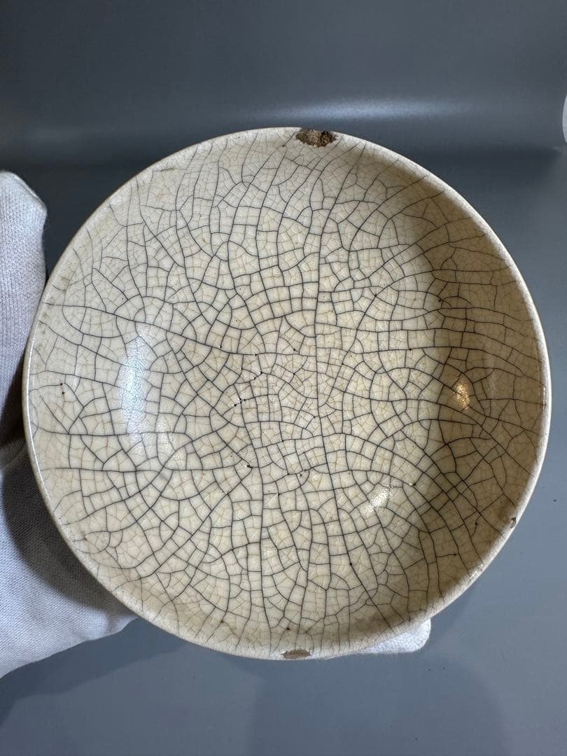 中国 仿哥釉 碗 八客