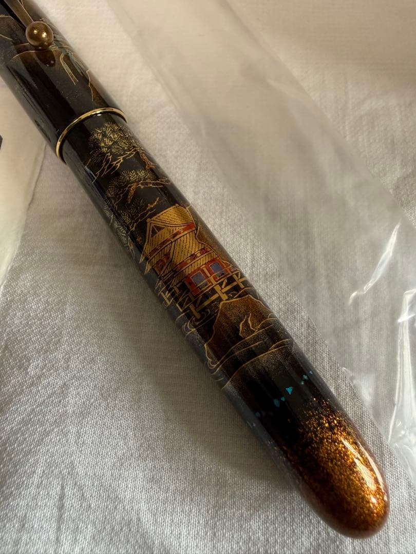 NAKIKI蒔絵万年筆、楼閣山水、NO 20サイズ