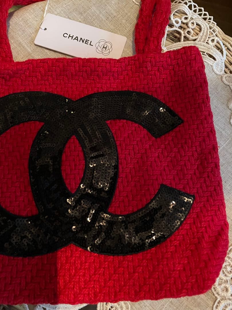 ま*ち様 新品未使用品✨CHANEL ビッグココマーク レッド　ノベルティ