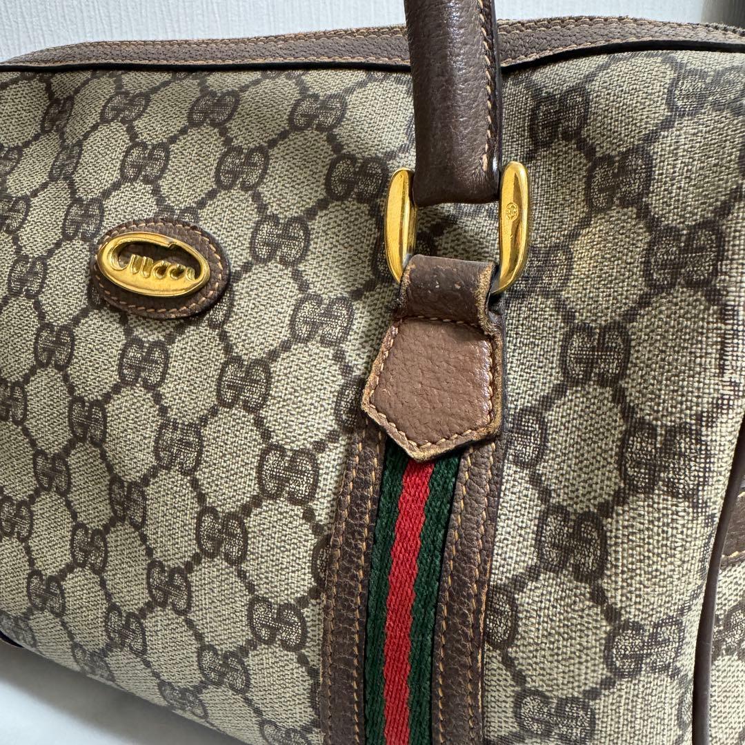 GUCCI グッチ GG柄シェリーライン ハンドバッグ ボストンバッグ