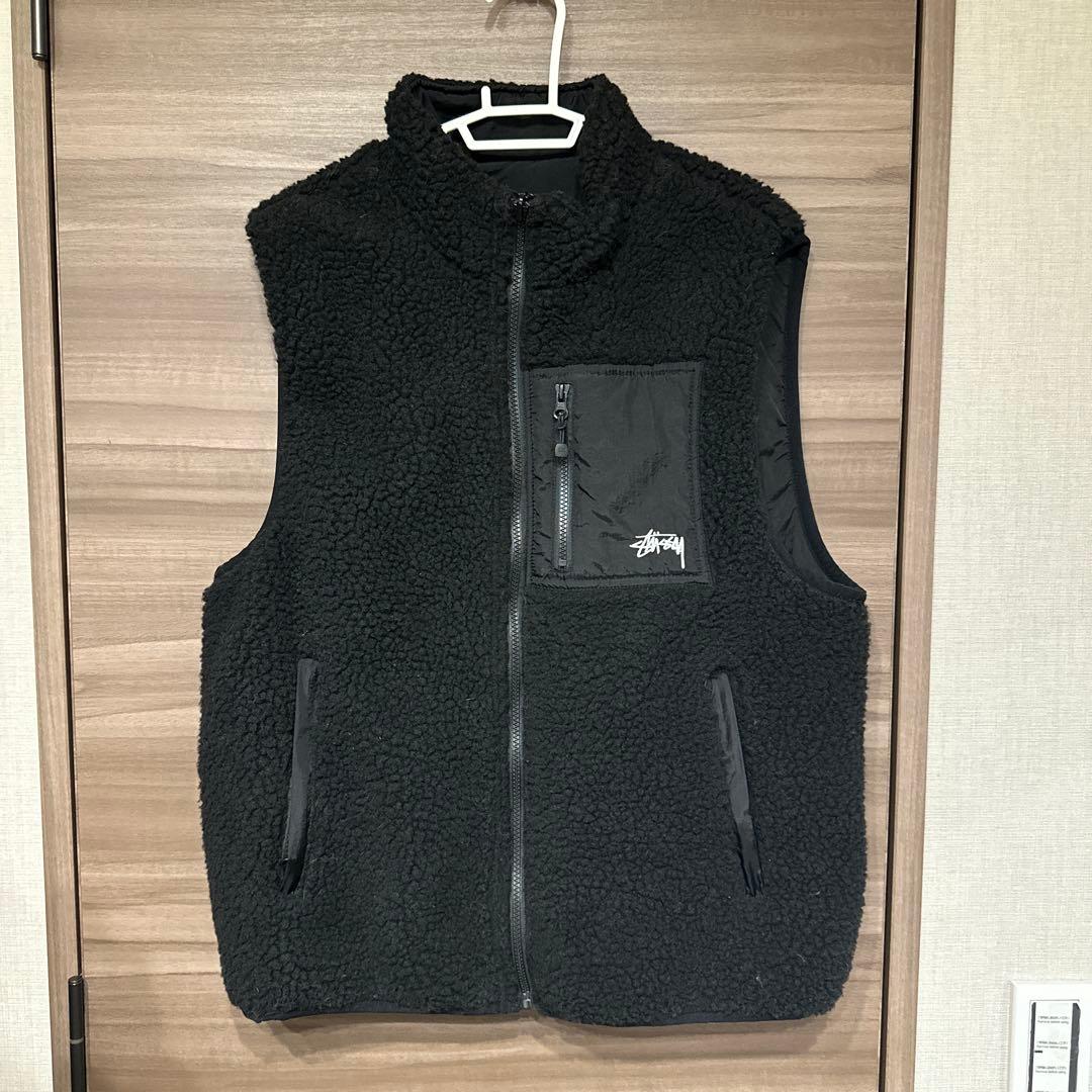 Stussy ボアベスト ブラック