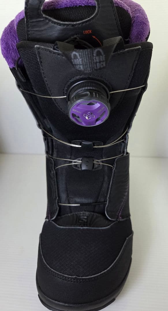 SALOMON PEARLBOA 25cm スノーボードブーツ ブラックパープル