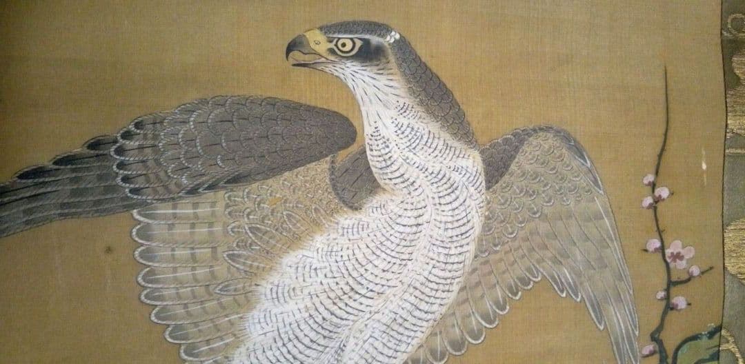 徳川綱吉(五代将軍)の直筆絹本掛け軸箱書きあり