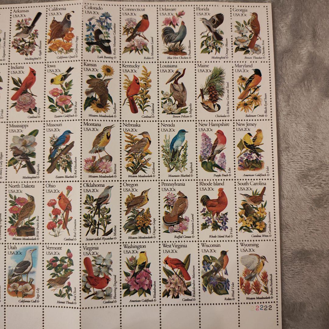 アメリカの各州の切手セット