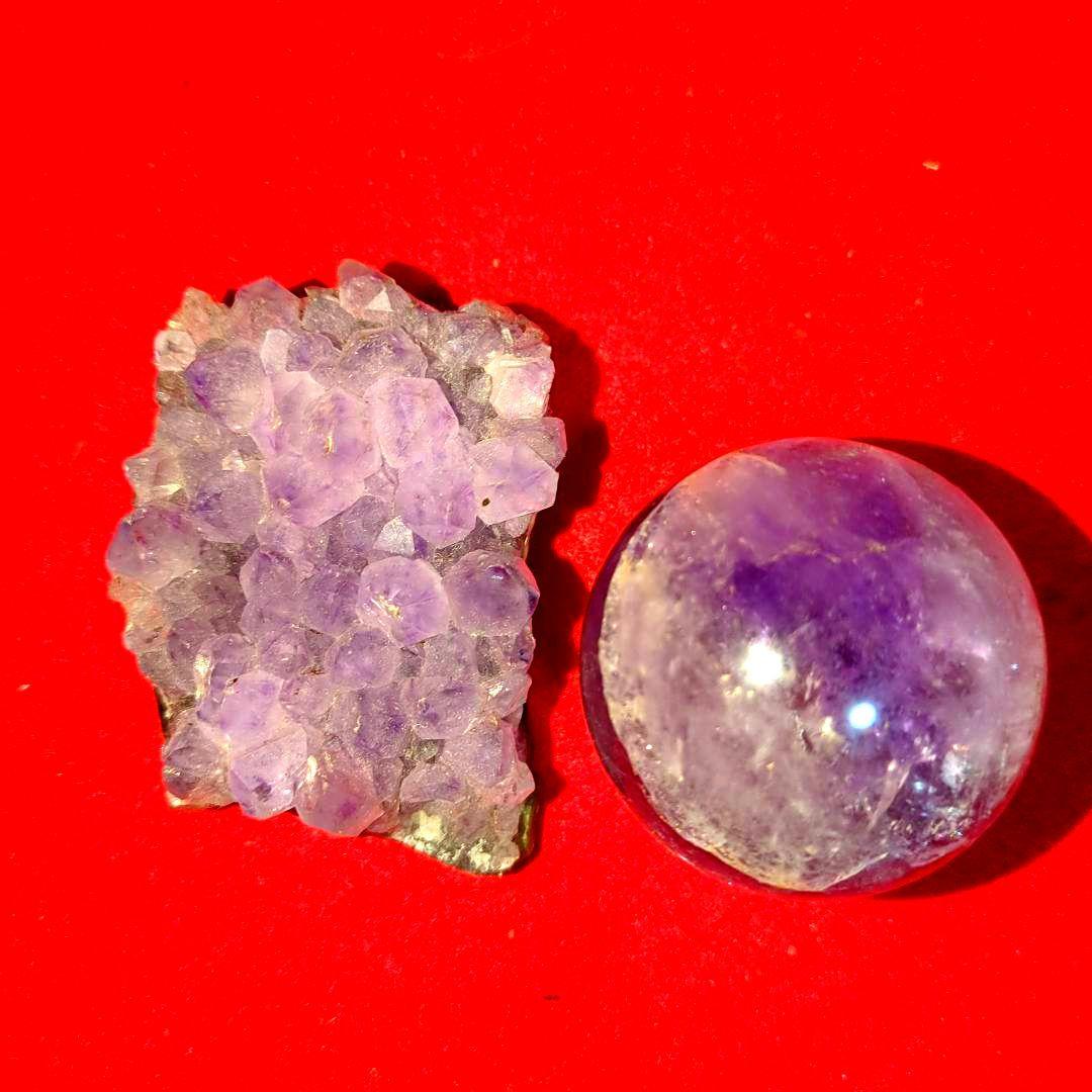 マハーカーラ・大黒天の金属製仮面と紫水晶のニ点セット！